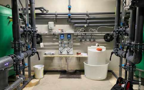 Pompe de filtration d'eau usée pour douche de décontamination