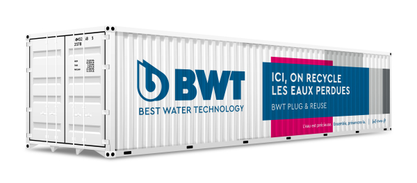 BWT PLUG & REUSE, l’unité mobile de recyclage des eaux usées pour pilote industriel